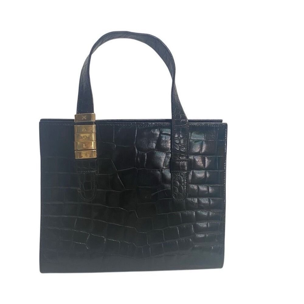 BRUNO MAGLI Women’s Vintage Rare Dual‎ Handle  Bag 8X4X9 Black
